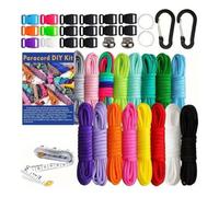 Paracord Set 16-Color Non Slip with Buckles Key Rings Making