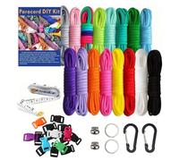 Paracord Set 16-Color Non Slip with Buckles Key Rings Making