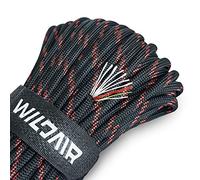Paracord Survival Paracord Parachute Fire Cord Survival Ropes 4-in-1 5/32" Diameter U.S. Military Type III with Integrated Fishing Line, Fire-Starter Tinder