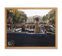 Parade JFK Kennedy Emperor Haile Selassie Photo Art Print Framed Poster Wall Decor 12x16 inch