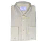 Paradigm Mens Double Cuff Pure Cotton Non Iron Formal Shirts (8501) in Cream in 15.5