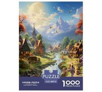 Paradise 1000 Pieces Portable Jigsaw Puzzle Age 3+ Cool Collage Effect, Fun Details, Educational, Challenging 52x38cm/1000pcs
