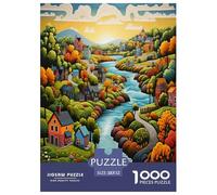 Paradise 1000 Pieces Portable Jigsaw Puzzle Age 3+ Cool Collage Effect, Home Decoration, Educational, Challenging Puzzle Games 52x38cm/1000pcs