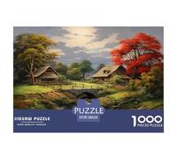 Paradise 1000 Pieces Portable Jigsaw Puzzle for Adults Quirky, Abstract Design, Fun Details, Educational, Challenging 38x26cm/1000pcs