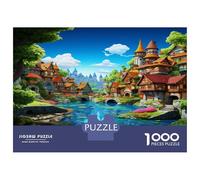 Paradise 1000pc Jigsaw Featuring Unique Shapes Favourites Jigsaw Colorful Town As Anti-stress Puzzles for Digital Detox Activities And Retirement Gifts 38x26cm/1000pcs