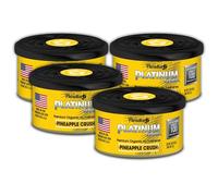 Paradise Air Platinum Car Air Freshener Can, 100 Day Long Lasting Fragrance, Eliminates Odours - For Car Interior, Home or Office - 4 Pack Pineapple Crush Scent (Yellow)