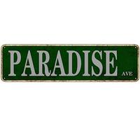 Paradise Ave Sign Novelty Paradise Decor Paradise Street Sign Wall Art Decor For Home Farmhouse Bar Cafe Man Cave 16 X 4 Inch