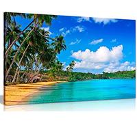 Paradise Beach Canvas Wall Art Picture Print (18x12in)