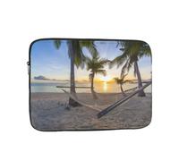 Paradise Beach Palm Trees Pattern 12 inch laptop bag, inner protective sleeve, portable and suitable for business trips or travel