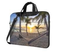 Paradise Beach Palm Trees Printed Waterproof Laptop Case Ultra-Thin Portable One-Shoulder Laptop Bag 600d Oxford 13in/14in/15.6in