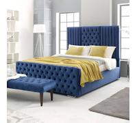 PARADISE BEDS LTD Dream Flex Double Bed Set in Dark Blue PARADISE BEDS LTD Dark Blue Double