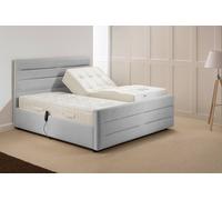 PARADISE BEDS LTD Electric Adjustable Mobility Bed Set with USB & LED Lights in Silver | Size: Double PARADISE BEDS LTD Silver Double