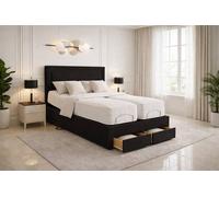 PARADISE BEDS LTD Emma Storage Electric Adjustable Mobility Bed with Mattress in Black | Size: Super King PARADISE BEDS LTD Black Super King