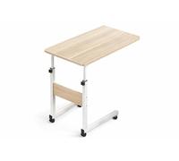 PARADISE BEDS LTD Height-Adjustable Side Table, C-Shaped Sofa Table, Portable End Table in Beige | Size: 40 cm x 60 cm PARADISE BEDS LTD Beige 40 cm x 60 cm