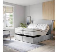 PARADISE BEDS LTD Orthopaedic Electric Adjustable Bed Set With Mattress & Headboard in Silver | Size: King PARADISE BEDS LTD Silver King