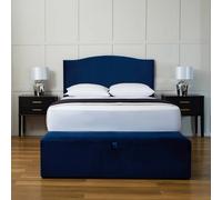PARADISE BEDS LTD Sweet Dreams Velvet Upholstered Divan Ottoman Double Bed in Dark Blue PARADISE BEDS LTD Dark Blue Double