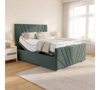 PARADISE BEDS LTD The Miami Electric Adjustable Mobility Bed with Mattress & Headboard in Dark Green | Size: Small Single PARADISE BEDS LTD Dark Green Small Single