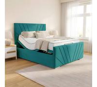 PARADISE BEDS LTD The Miami Electric Adjustable Mobility Bed with Mattress & Headboard in Teal | Size: Single PARADISE BEDS LTD Teal Single