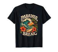 Paradise Break Hawaii Surfing Tropical Ocean Wave T-Shirt