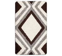 Paradise Door Mat - Soft, Machine Washable Dirt Trapper Rug - Rubber Backed Floor Mat -Heavy Duty Non Slip Doormats, Super Absorbent Front Door Mat, Entrance Rug (Dark Brown, 80x120)