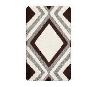 Paradise Door Mat - Soft, Machine Washable Dirt Trapper Rug - Rubber Backed Floor Mat -Heavy Duty Non Slip Doormats, Super Absorbent Front Door Mat, Entrance Rug (Dark Brown, 60x110)