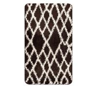 Paradise Door Mat - Soft, Machine Washable Dirt Trapper Rug - Rubber Backed Floor Mat -Heavy Duty Non Slip Doormats, Super Absorbent Front Door Mat, Entrance Rug (Dark Brown, 80x120)