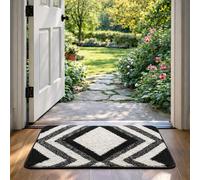 Paradise Door Mat - Soft, Machine Washable Dirt Trapper Rug - Rubber Backed Floor Mat -Heavy Duty Non Slip Doormats, Super Absorbent Front Door Mat, Entrance Rug (Dark Brown, 50x80)