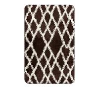 Paradise Door Mat - Soft, Machine Washable Dirt Trapper Rug - Rubber Backed Floor Mat -Heavy Duty Non Slip Doormats, Super Absorbent Front Door Mat, Entrance Rug (Dark Brown, 60x90)