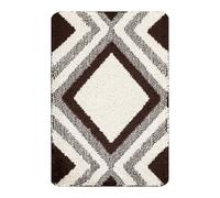 Paradise Door Mat - Soft, Machine Washable Dirt Trapper Rug - Rubber Backed Floor Mat -Heavy Duty Non Slip Doormats, Super Absorbent Front Door Mat, Entrance Rug (Dark Brown, 60x90)