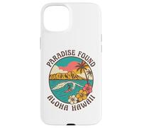 Paradise Found Aloha Hawaii Surf Wave Tropical Island Sunset Case for iPhone 15 Plus