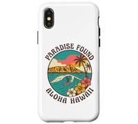 Paradise Found Aloha Hawaii Surf Wave Tropical Island Sunset Case for iPhone X/XS