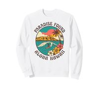 Paradise Found Aloha Hawaii Surf Wave Tropical Island Sunset Sweatshirt