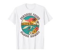 Paradise Found Aloha Hawaii Surf Wave Tropical Island Sunset T-Shirt