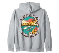 Paradise Found Aloha Hawaii Surf Wave Tropical Island Sunset Zip Hoodie