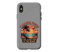 Paradise Found Life Is Better At The Beach Retro Sunset Case for iPhone X/XS