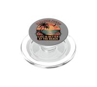Paradise Found Life Is Better At The Beach Retro Sunset PopSockets PopGrip for MagSafe