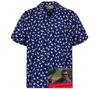 Paradise Found Original Hawaiian Shirt | Tom Selleck Magnum | Made in Hawaii | Different Designs, Dragonfly Blue, S