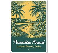 Paradise Found Palm Trees Beach Signs