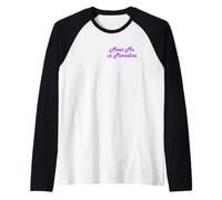 Paradise Found Tropical Beach Sunset Meet Me in Paradise Raglan Baseball Tee