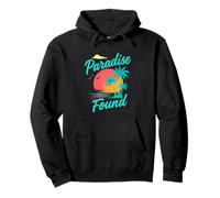 Paradise Found Vintage Sunset Beach Fun Tropical Vacation Pullover Hoodie