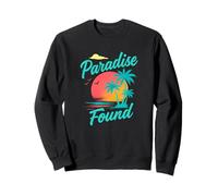 Paradise Found Vintage Sunset Beach Fun Tropical Vacation Sweatshirt