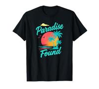 Paradise Found Vintage Sunset Beach Fun Tropical Vacation T-Shirt