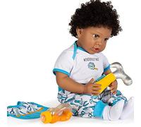 Paradise Galleries Black Reborn Toddler Doll, 20 inch African American Baby Boy, Wonderfully Made in GentleTouch Vinyl & Weighted Body, 7-Piece Gift Set