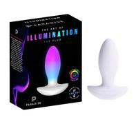 Paradise Illumination - light-up vibrating anal plug (white)