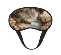 Paradise in a Crack Blackout Sleep Mask for Travel Meditation Yoga Light Comfort Eye Mask with Elastic Strap
