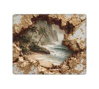 Paradise in a Crack Non-Slip Mouse Pad Seven by Nine Inch Horizontal Design for Office Gaming and Laptop Use