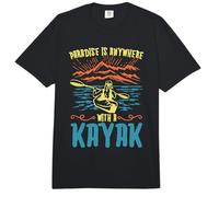 Paradise is Anywhere with A Kayak River Rafting Kayaking Comfort Colors Adult Heavyweight T-Shirt