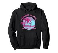 Paradise is just a paddle away women standup paddleboard SUP Pullover Hoodie