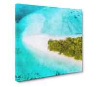 Paradise Island Canvas Print | Gallery Wrapped 30mm Frame Wall Art | 20x20 inches | Ready to Hang | Abstract Picture | Living Room Bedroom Lounge Office