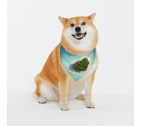 Paradise Island in The Form of Heart Pattern Dog Bandanas, Comfortable Cotton Triangle Bibs Scarfs for Dogs Or Cats,Cute Pet Kerchief for Medium Large Dogs-Large